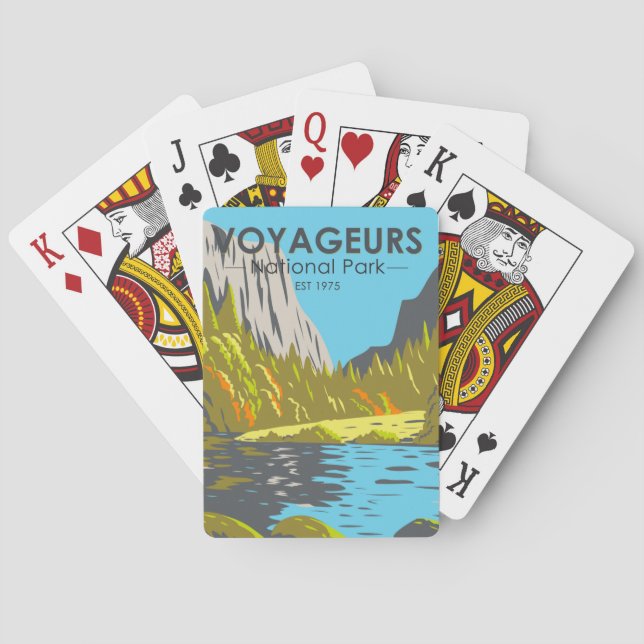 Voyageurs National Park Minnesota Vintage  Poker Cards (Back)