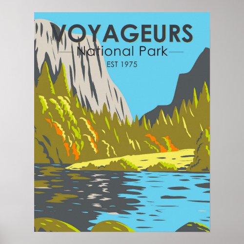 Voyageurs National Park Minnesota Vintage Poster