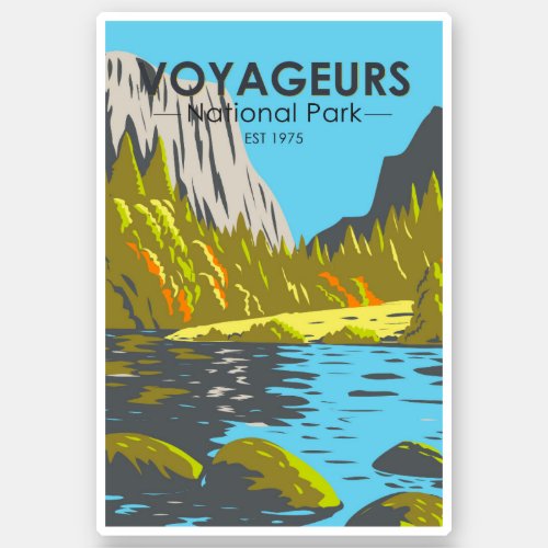 Voyageurs National Park Minnesota Vintage Sticker