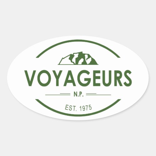 Voyageurs National Park Oval Sticker