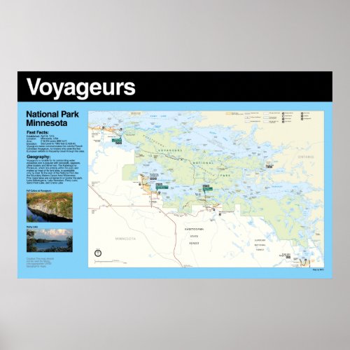 Voyageurs National Park Poster Map