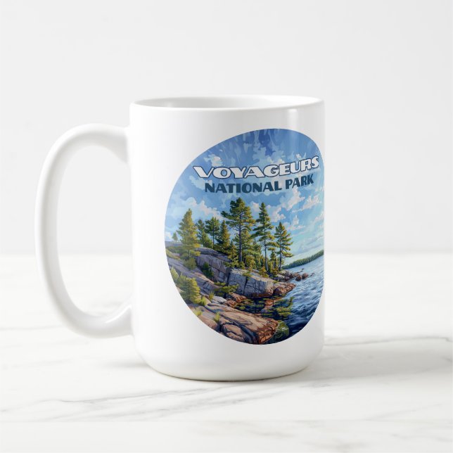 Voyageurs National Park Rainy Lake Minnesota Coffee Mug (Left)