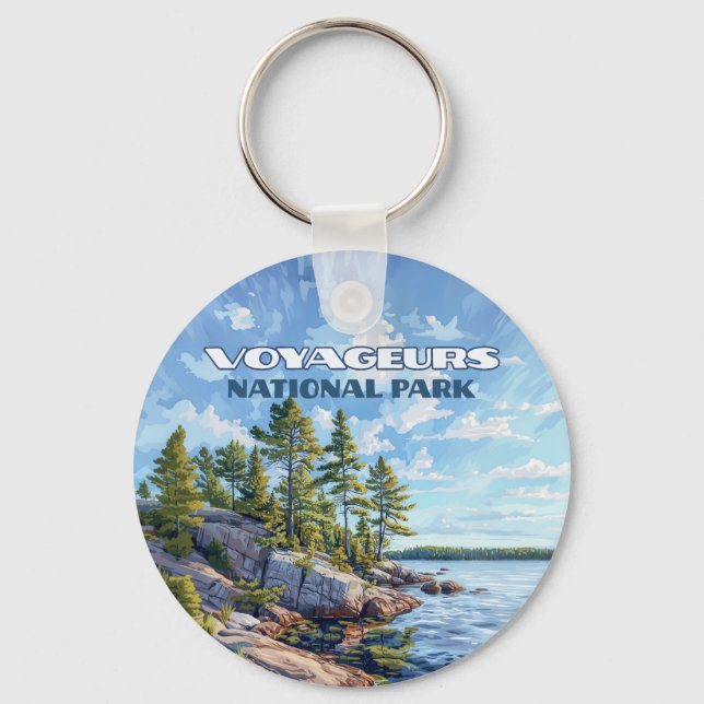Voyageurs National Park Rainy Lake Minnesota Keychain (Front)