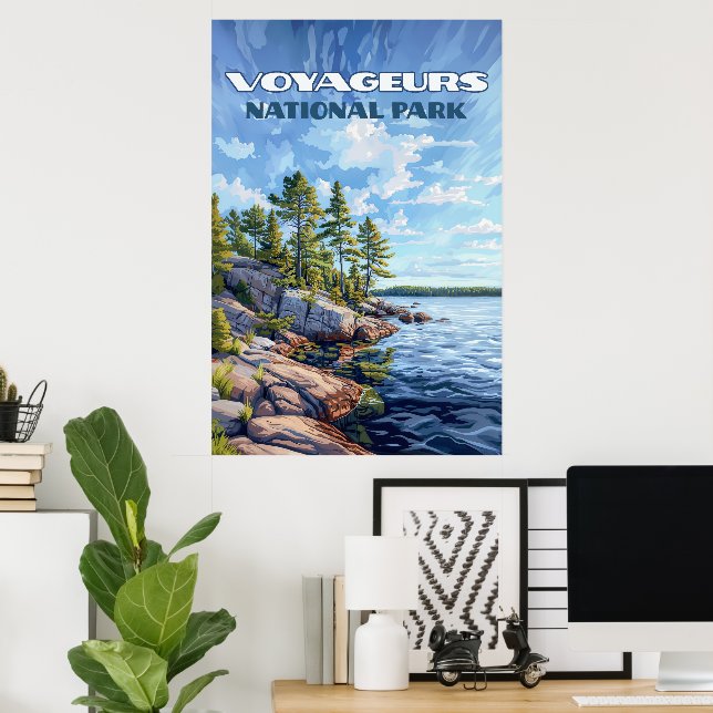 Voyageurs National Park Rainy Lake Minnesota Poster (Home Office)