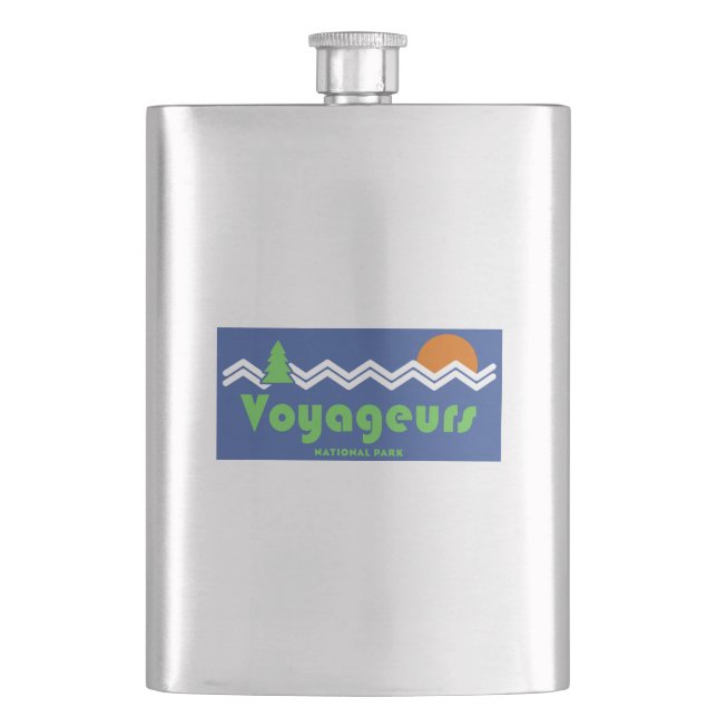Voyageurs National Park Retro Flask (Front)