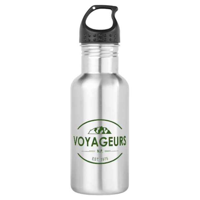 Voyageurs National Park Stainless Steel Water Bottle (Front)