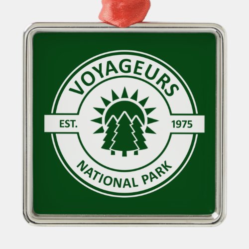 Voyageurs National Park Sun Trees Metal Ornament