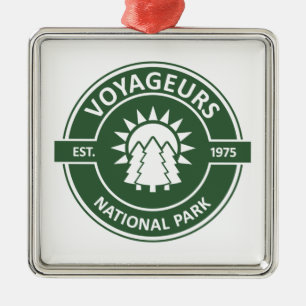 Voyageurs National Park Sun Trees Metal Ornament