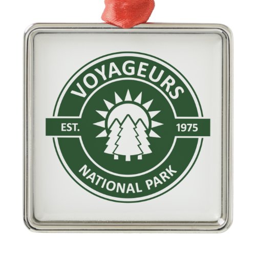 Voyageurs National Park Sun Trees Metal Ornament