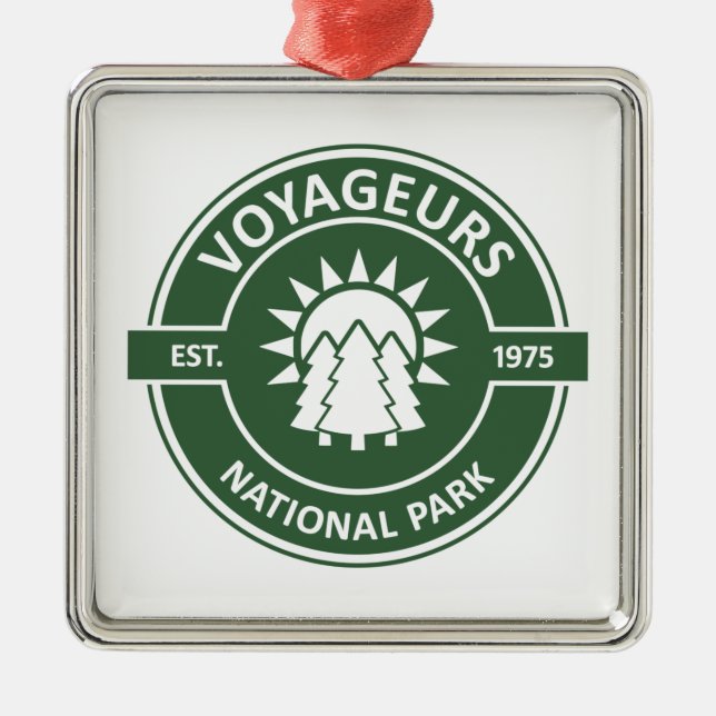 Voyageurs National Park Sun Trees Metal Ornament (Front)