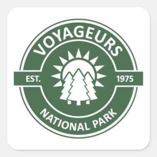 Voyageurs National Park Sun Trees Square Sticker