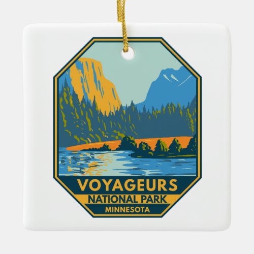 Voyageurs National Park Vintage  Ceramic Ornament
