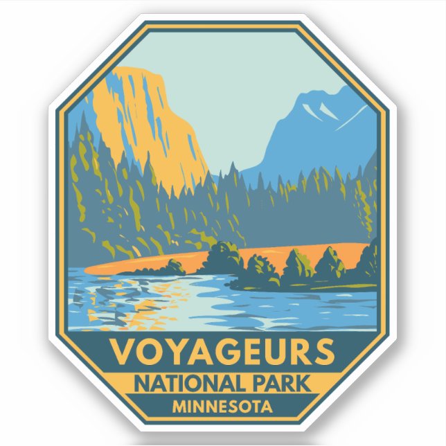 Voyageurs National Park Vintage Sticker (Front)