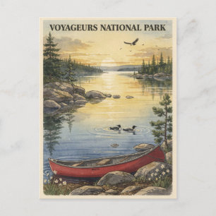 Voyageurs National Park Vintage Travel Postcard