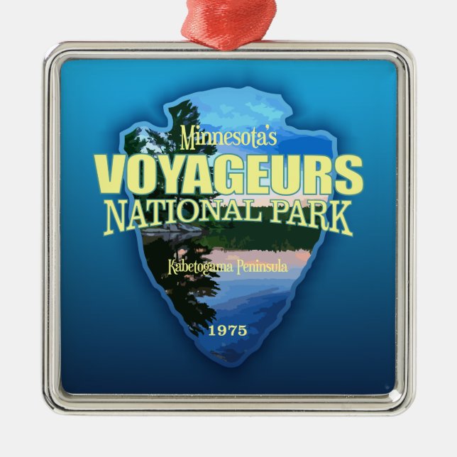 Voyageurs NP (arrowhead) Metal Ornament (Front)