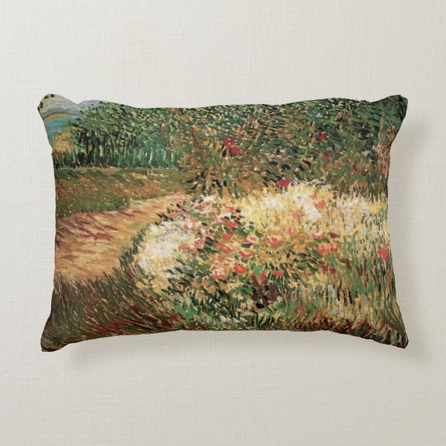 Voyer d'Argenson Park Asnieres by Vincent van Gogh Accent Pillow (Front)