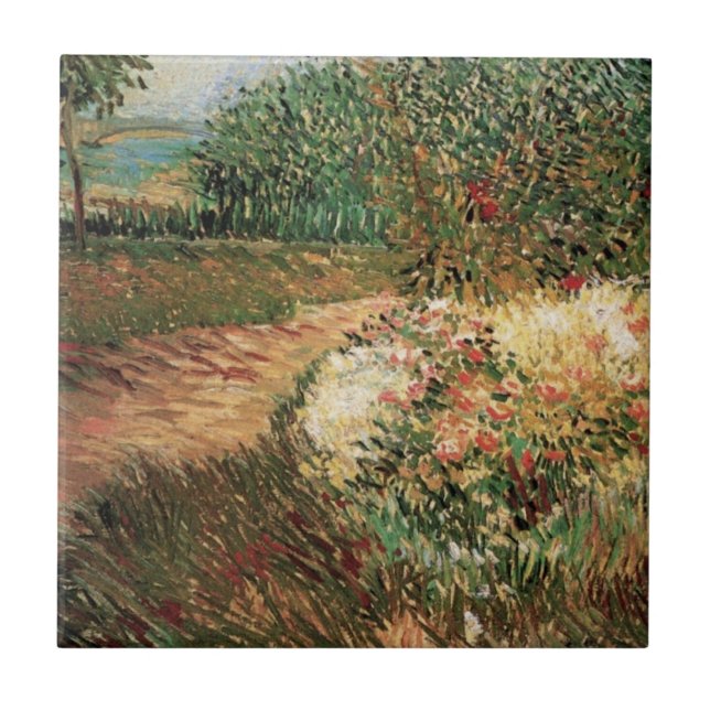 Voyer d'Argenson Park Asnieres by Vincent van Gogh Ceramic Tile (Front)