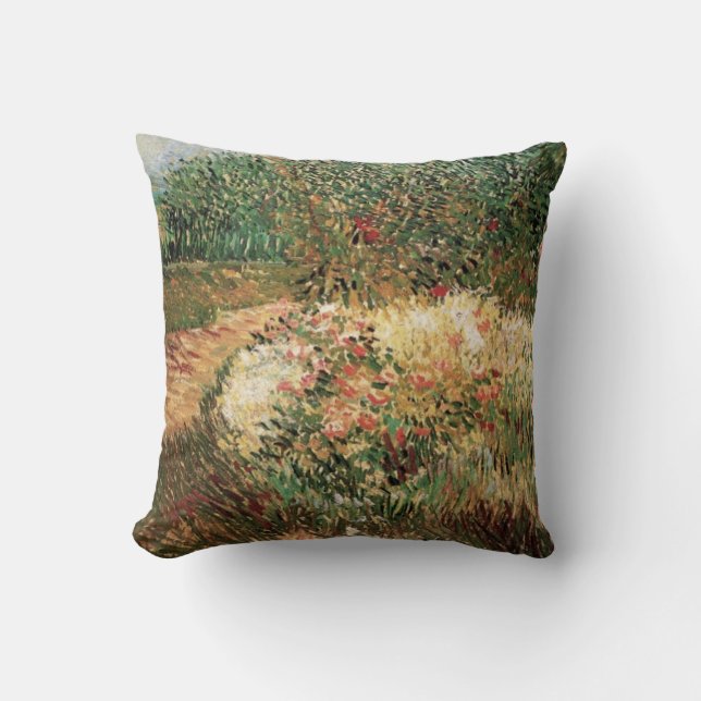 Voyer d'Argenson Park Asnieres by Vincent van Gogh Throw Pillow (Front)