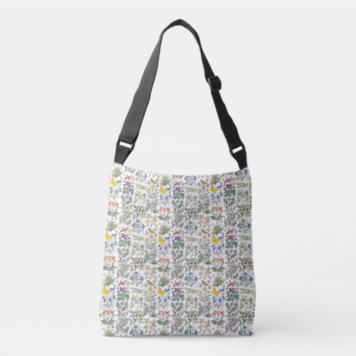 Voysey Apothecary Garden Pattern Crossbody Bag