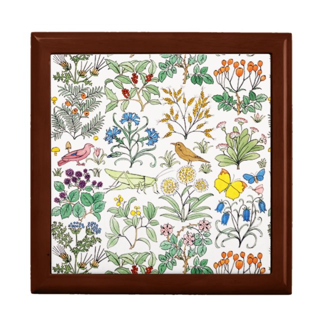 Voysey Apothecary's Garden Gift Trinket Box (Front)
