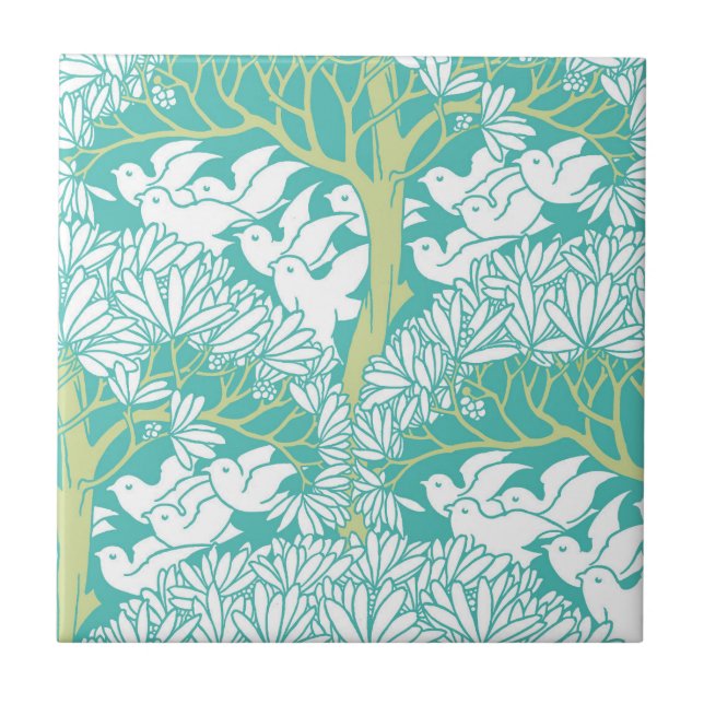 Voysey's "Savaric" Ceramic Tile (Front)
