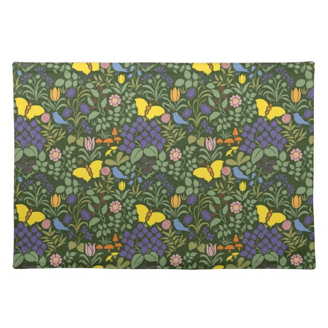 Voysey's Wildflowers Cloth Placemat (Front)
