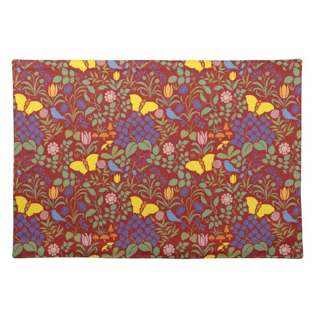 Voysey's Wildflowers Cloth Placemat (Front)