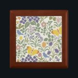 Voysey's Wildflowers Tile Gift Box, Golden Oak Gift Box<br><div class="desc">From an antique Arts and Crafts textile design by C. F. A. Voysey</div>