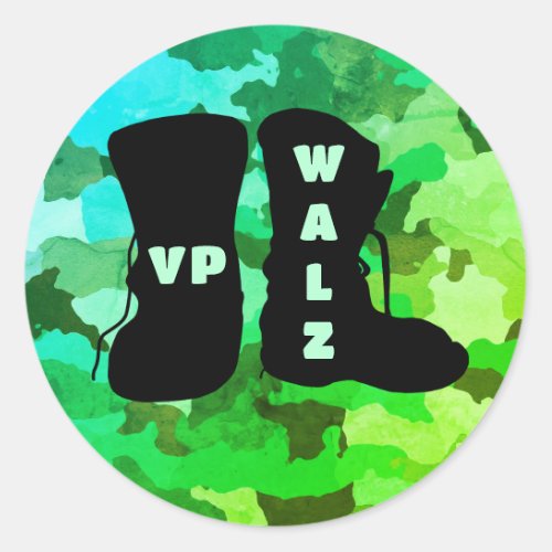 VP Camo Walz Round Sticker