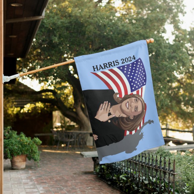 VP Kamala Harris Flag Statue of Liberty House Flag (In SItu)
