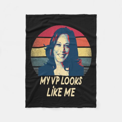 Vp Looks Like Me Vintage Kamala Harris  Fleece Blanket