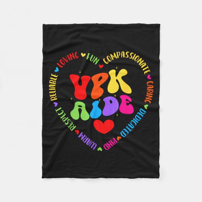 Vpk Aide First Day Of Back To School Appreciation  Fleece Blanket (Front)