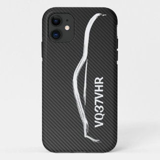 "VQ37VHR" 370z w/ Faux Carbon Fiber iPhone 11 Case