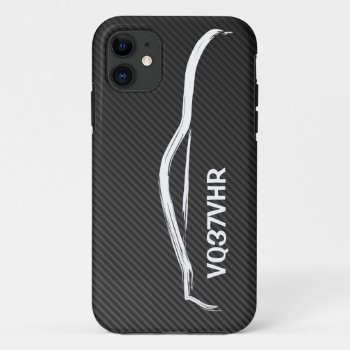 "vq37vhr" 370z W/ Faux Carbon Fiber Iphone 11 Case by AV_Designs at Zazzle