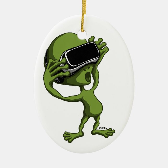 VR alien Ceramic Ornament (Front)