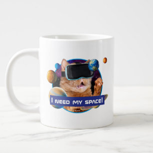 VR Cat In Space Giant Coffee Mug