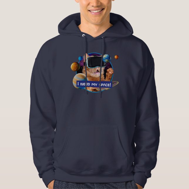 VR Cat In Space Hoodie (Front)