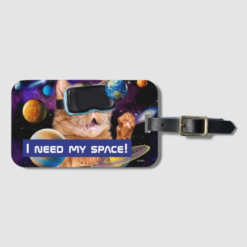VR Cat In Space Luggage Tag