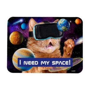 VR Cat In Space Magnet