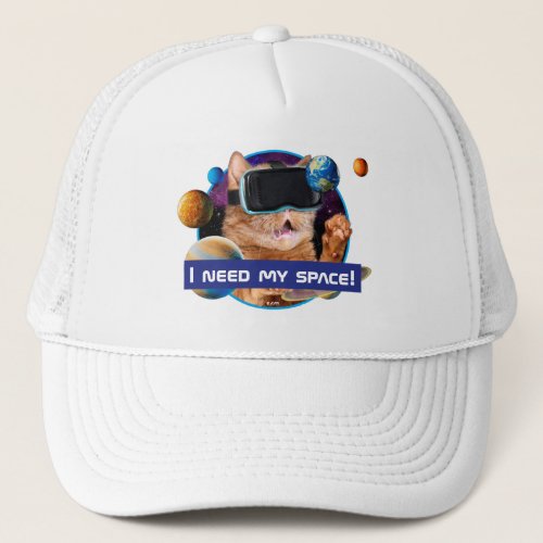 VR Cat In Space Trucker Hat