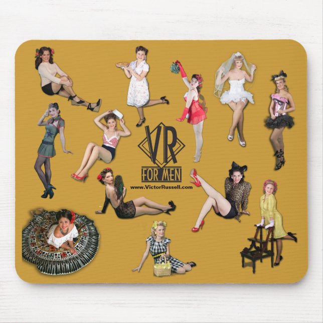 VR "FOR MEN" Pinup Mousepad (Front)