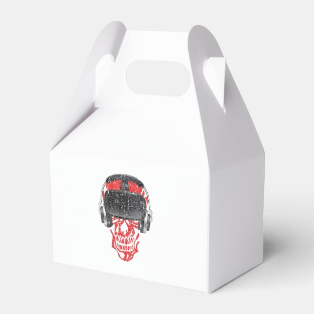 Vr Gamer Headset Video Game Skull- Virtual Reality Favor Boxes (Front Side)
