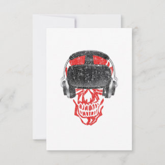 Vr Gamer Headset Video Game Skull- Virtual Reality Invitation