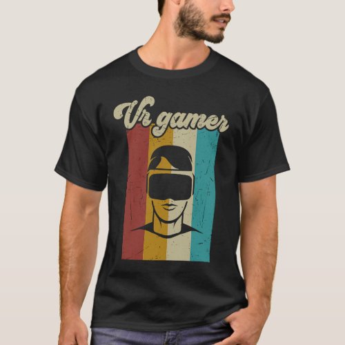 VR Gamer Retro Vintage Video Games For Boys Men  G T_Shirt