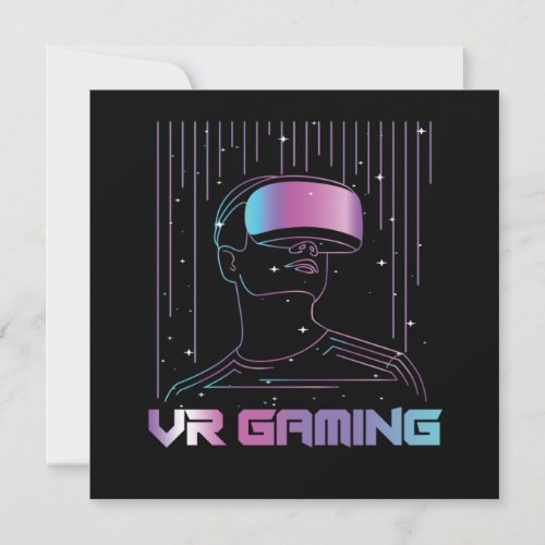 VR Gaming Virtual Reality Gamer Geek Nerd Gift Invitation