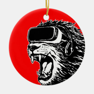 VR Lion Ceramic Ornament
