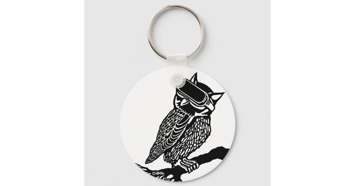 Black Owl Keychain