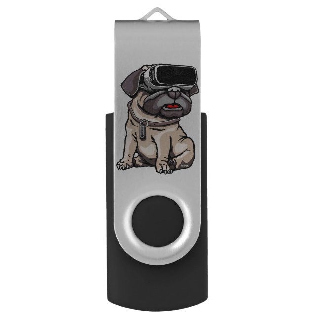 VR Pug Flash Drive (Front Vertical)
