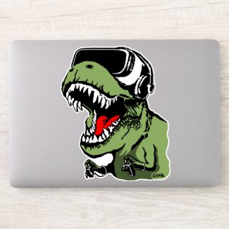 VR T-rex Sticker