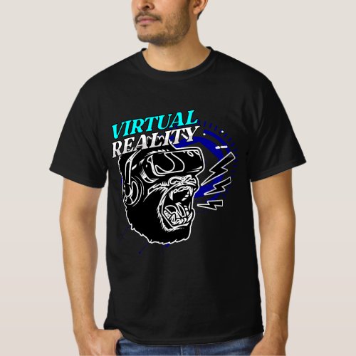 VR Virtual Reality Gaming Game Player PC Gorilla M T_Shirt